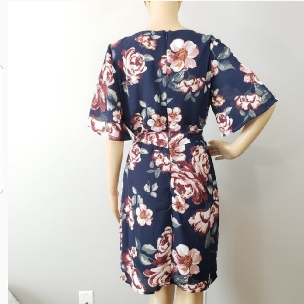 NWT A.B.S Collection Moody Floral Blouson Dress - Picture 4 of 8